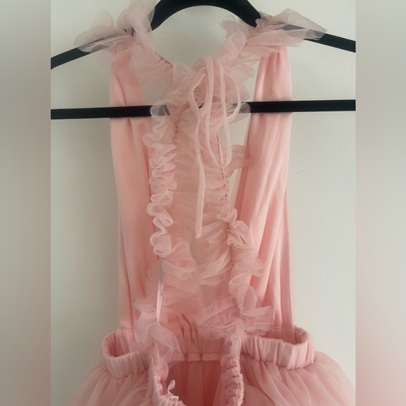 Mable Pink Chiffon Ruffled Mini Dress - Picture 3 of 7